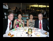 Marion, Shu Fong, Angie and Jim at dinner on a "dress up" night.